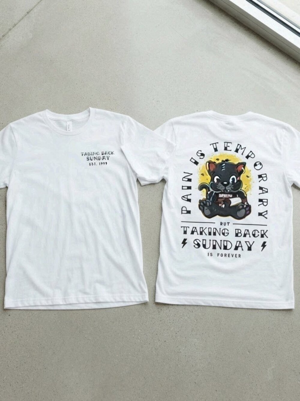 Taking Back Sunday Pain Is Temporary White T-Shirt S-4XL